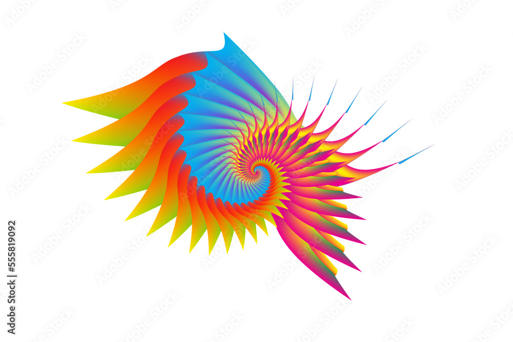 Obraz premium Illustration of Wings with colorful gradations with an Abstract concept