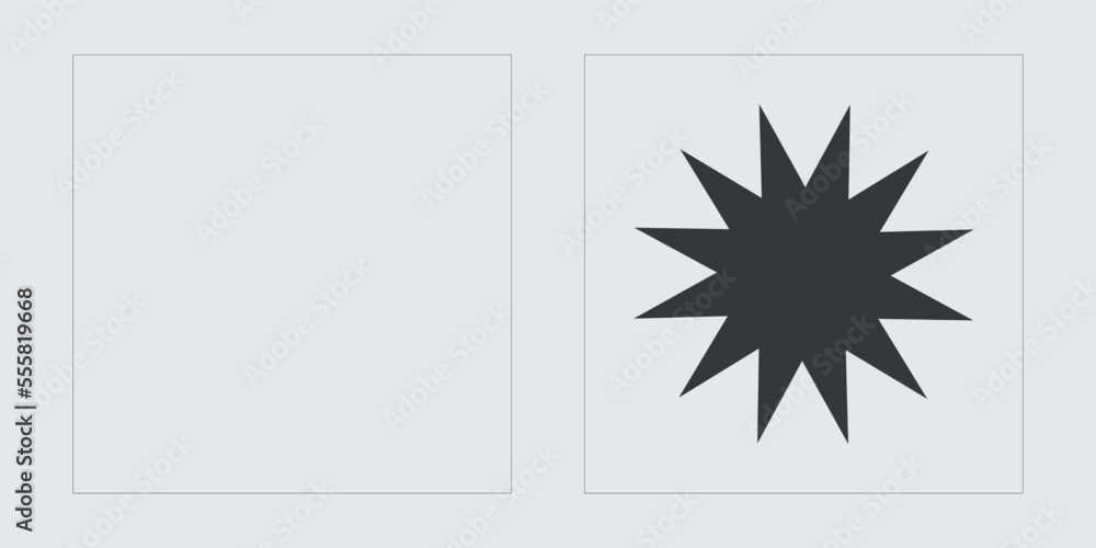 Fototapeta premium Set of Y2K style vectors of objects. Trendy geometric postmodern figures. Flat minimalist icons. Isolated on black background. Vector illustration
