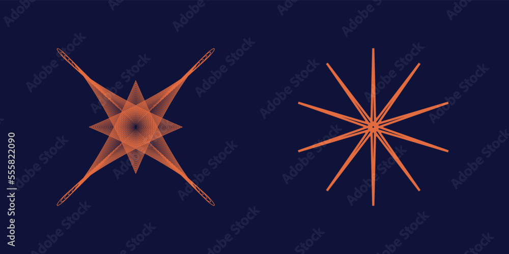 Collection of Y2K elements. Big collection of abstract graphic geometric symbols. Flat minimalist icons. Stars, starburst . Vector illustration Collection of Y2K elements. Big collection of abstract graphic geometric symbols. Flat minimalist icons. Stars, starburst . Vector illustration