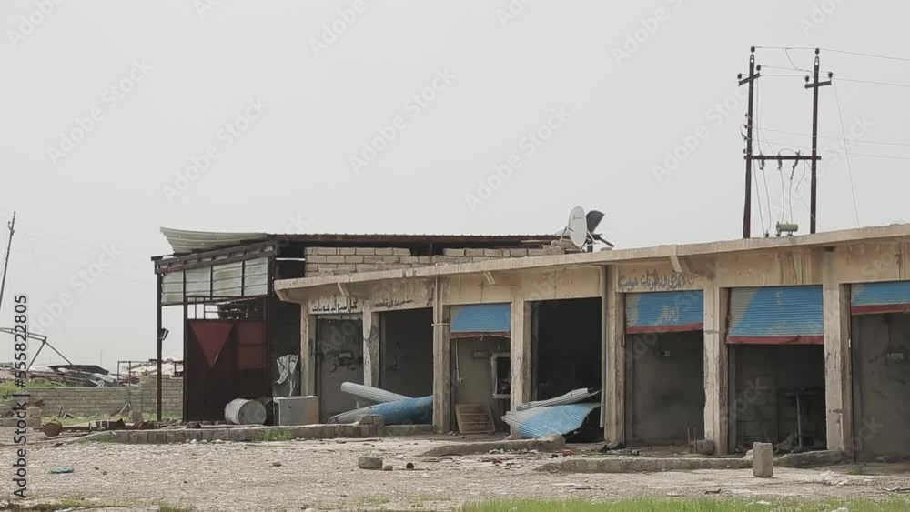 Abandoned warehouse units in Iraq. Danger zone. Abandoned warehouse units in Iraq. Danger zone.