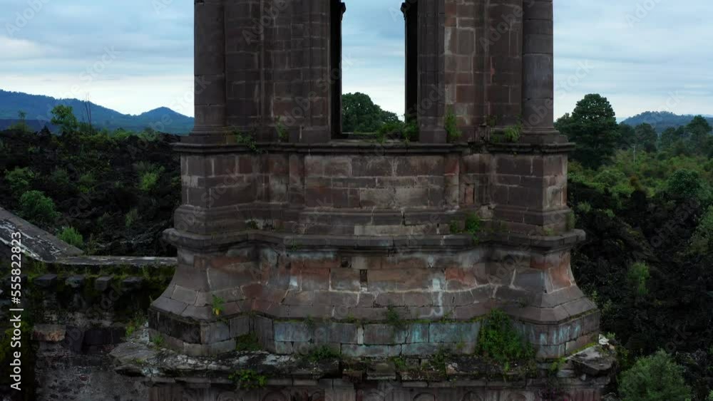 SAN JUAN PARANGARICUTIRO CHURCH NEAR PARICUTIN VOLCANO SAN JUAN PARANGARICUTIRO CHURCH NEAR PARICUTIN VOLCANO