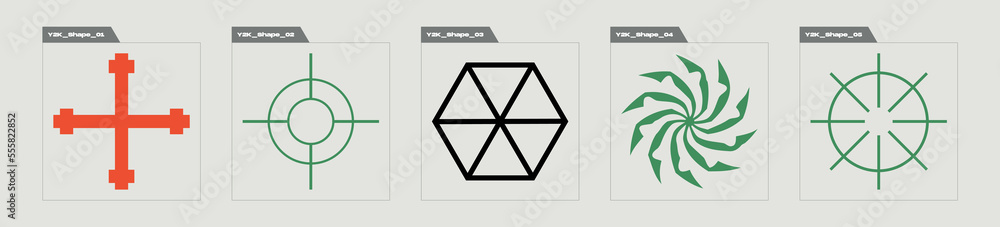 Brutalism shapes. Trendy geometric postmodern figures. For modern T-shirts designed. Isolated on black background. Vector illustration Brutalism shapes. Trendy geometric postmodern figures. For modern T-shirts designed. Isolated on black background. Vector illustration