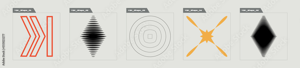Vector Graphic Assets Set. Large set of retro objects for design. Modern abstract forms. Anti-design. Vector illustration Vector Graphic Assets Set. Large set of retro objects for design. Modern abstract forms. Anti-design. Vector illustration