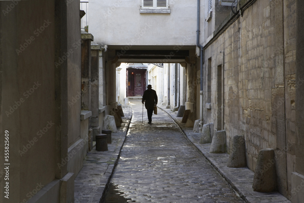 Man Walking Alone, Paris, France Man Walking Alone, Paris, France