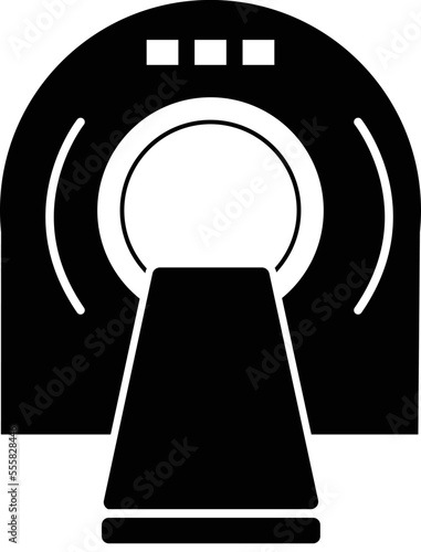 Tomography icon on white background. X-ray electronics sign. MRI scanner symbol. flat style.