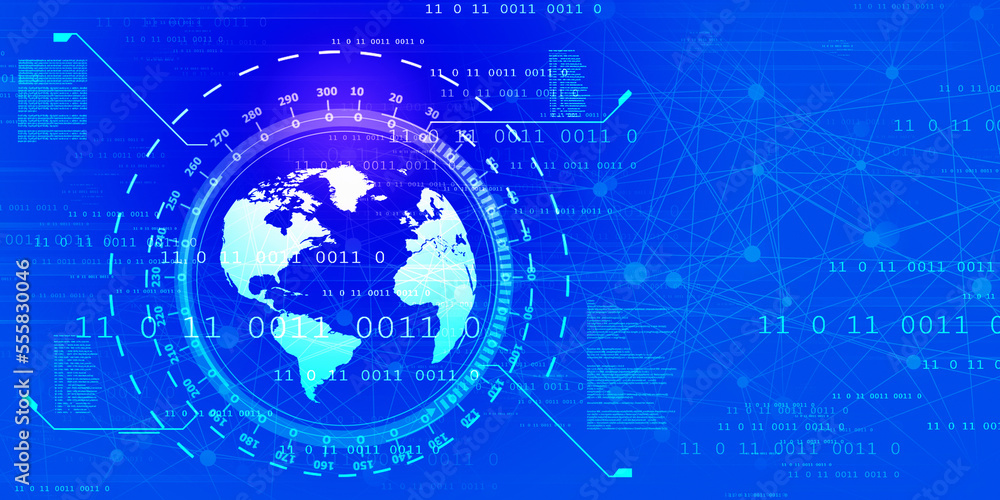 Obraz premium 2d illustration world map abstract background