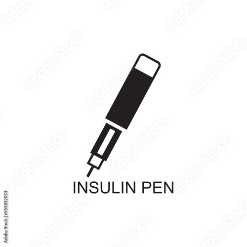 insuline pen icon , medical icon