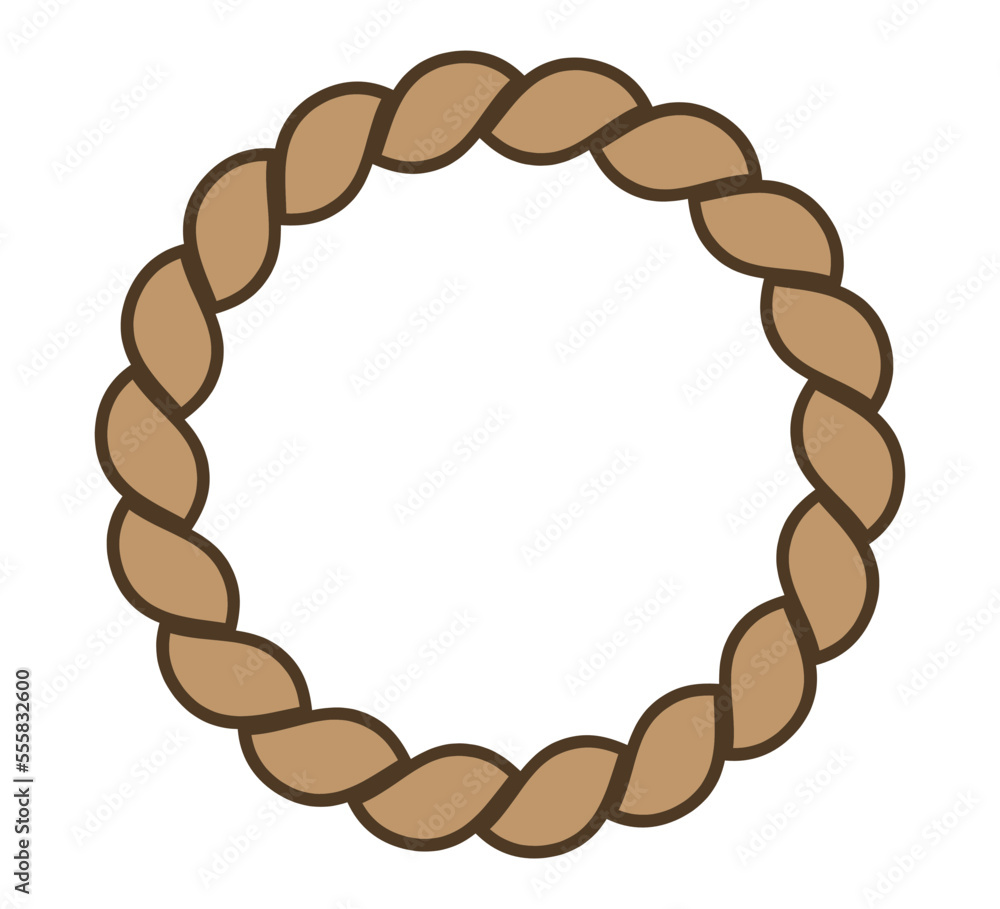 Obraz premium ロープの円形フレーム