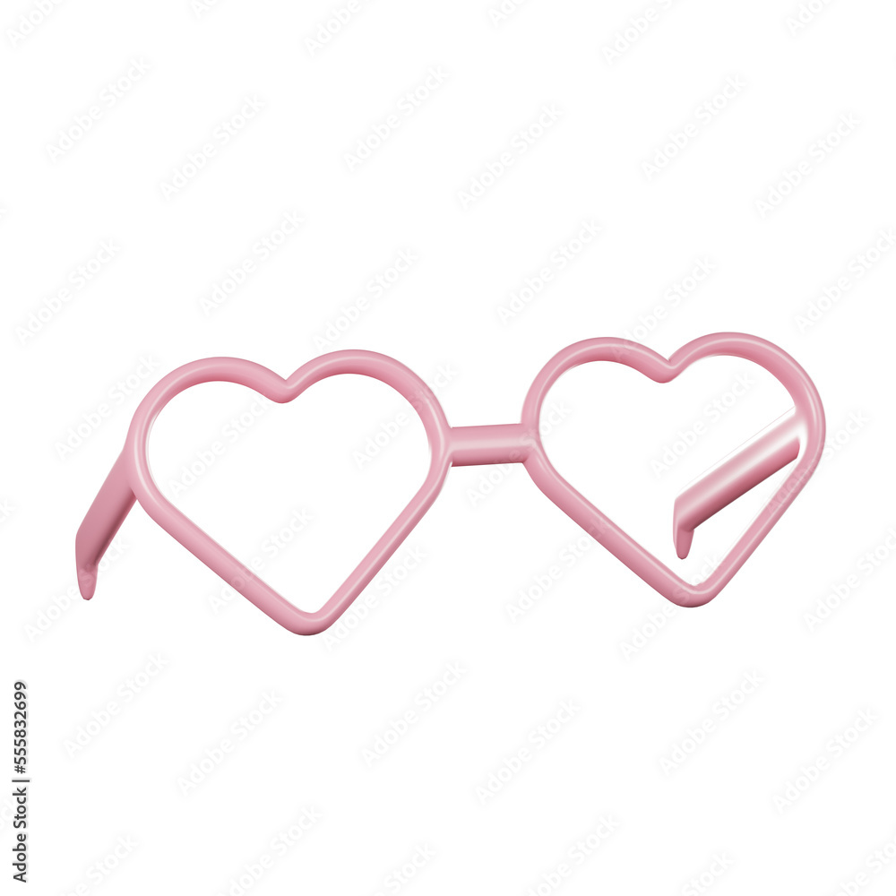 Pink heart shaped glasses, Valentine's Day