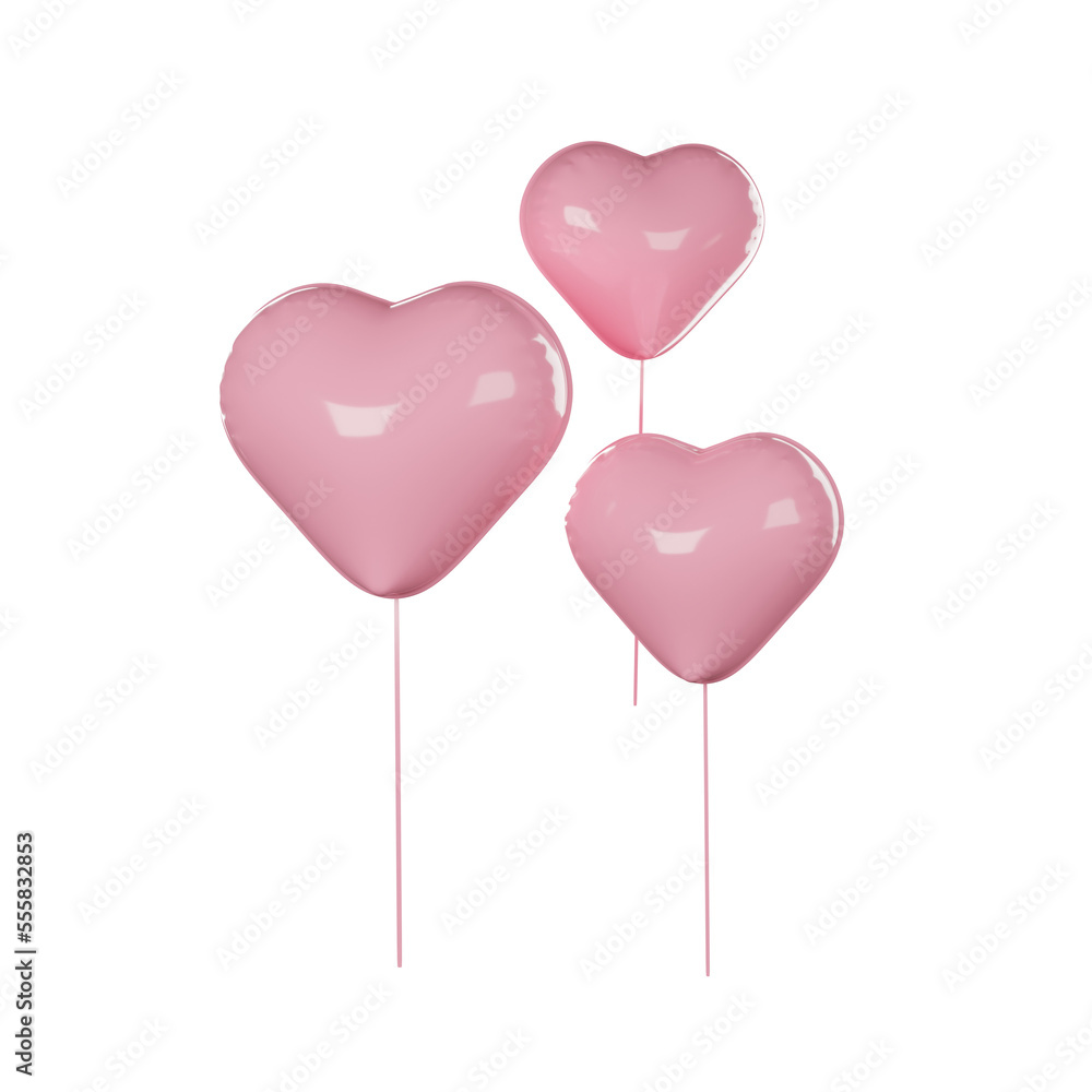 Heart shaped balloons, Valentine's Day