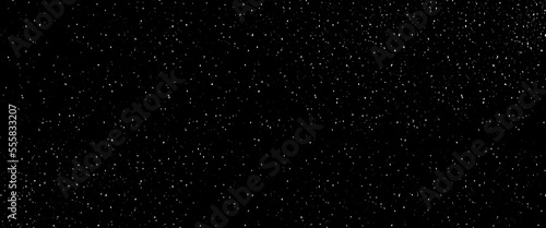 Flying dust particles on a black background  abstract real dust floating over black background for overlay  night sky graphic resources star on snow effect background  
