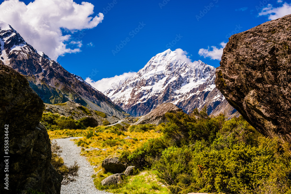 Obraz premium A Trail to Mount Cook