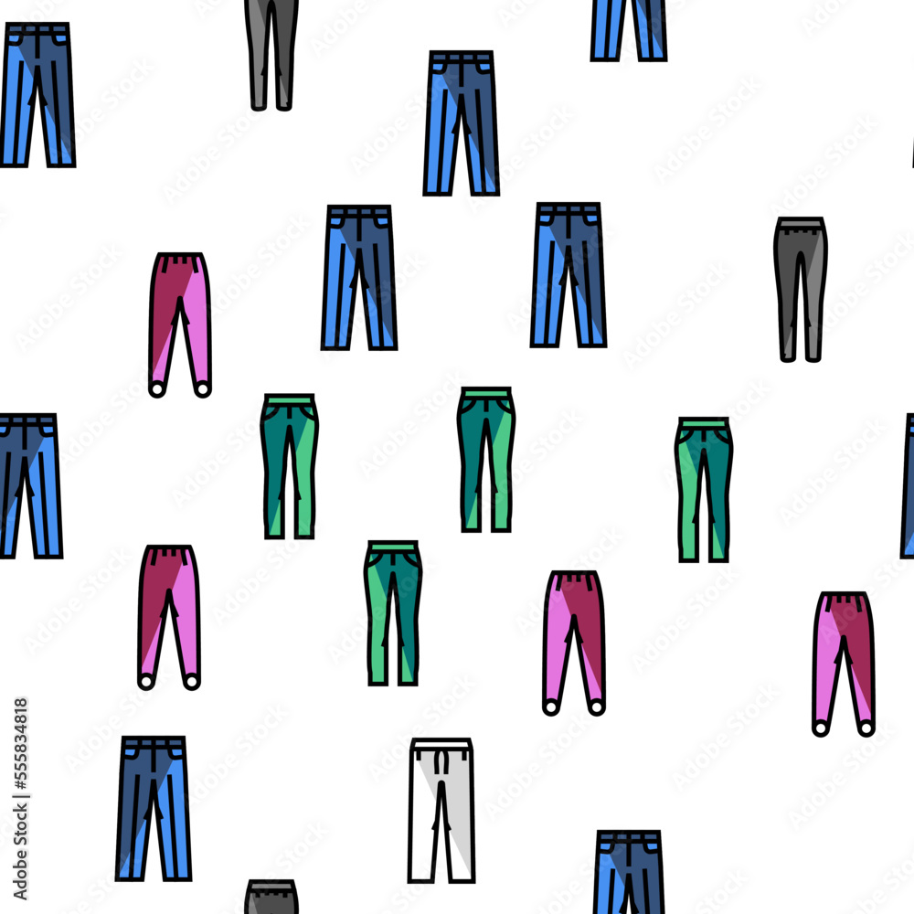 pants fashion clothes apparel vector seamless pattern thin line illustration pants fashion clothes apparel vector seamless pattern thin line illustration