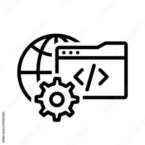 Black line icon for Web Application