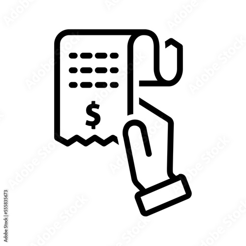Black line icon for Bill