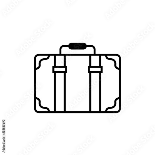 Travel suitcase hand drawn outline clipart illustration