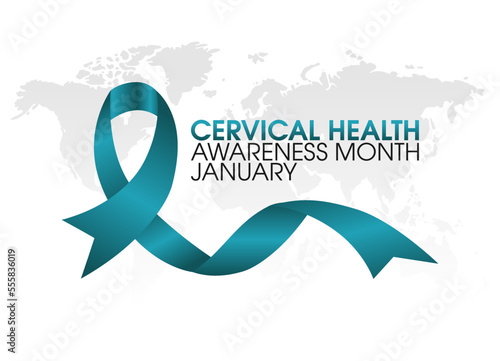 vector graphic of cervical health awareness month good for cervical health awareness month celebration. flat design. flyer design.flat illustration.