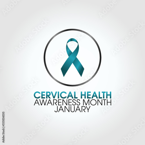 vector graphic of cervical health awareness month good for cervical health awareness month celebration. flat design. flyer design.flat illustration.