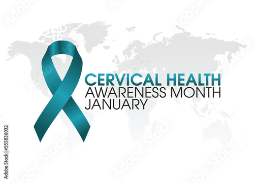 vector graphic of cervical health awareness month good for cervical health awareness month celebration. flat design. flyer design.flat illustration.