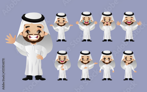 Cute Set - Set of business people with different emotion