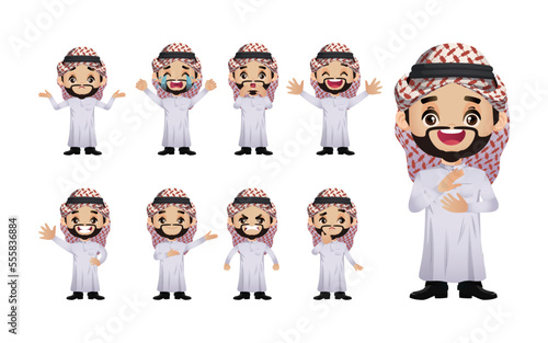 Cute Set - Set of business people with different emotion