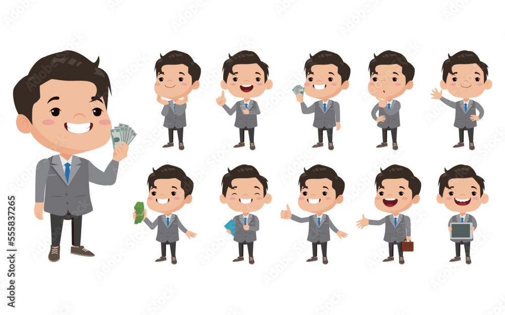 Set of people with different poses Set of people with different poses