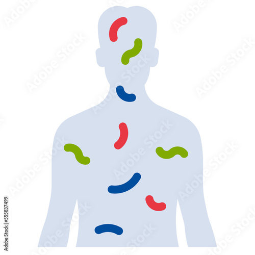 bacterial infections flat icon