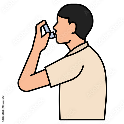 asthma filled outline icon