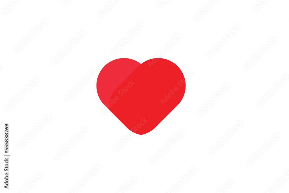 Red Heart Minimal Logo Design On White Background. Minimal Awesome Trendy Red Heart Icon Design Template On White Background Red Heart Minimal Logo Design On White Background. Minimal Awesome Trendy Red Heart Icon Design Template On White Background