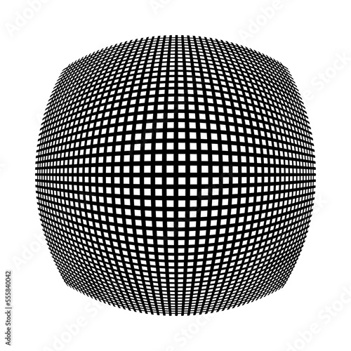 seamless background with optical illusion of a squer .Illustration of the dots - optical illusion on transparent background.Abstract background with circles. Chaotic particles in empty space.
