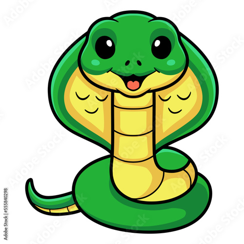 Cute little cobra snake cartoon