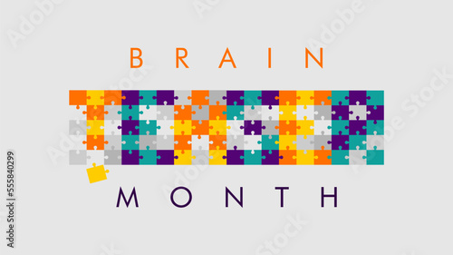 brain teaser month banner template