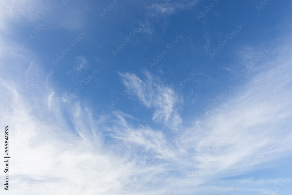 white clouds in sky , form beautiful  natural pattern that is suitable , for use as background