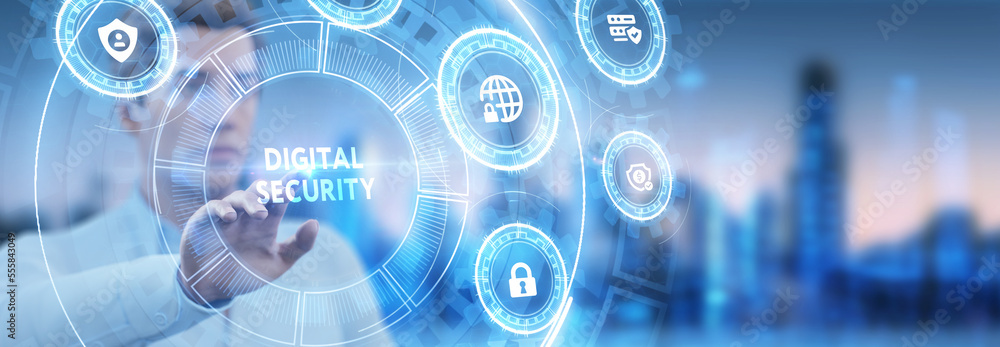 Cyber security, computer data encryption and internet protection ...