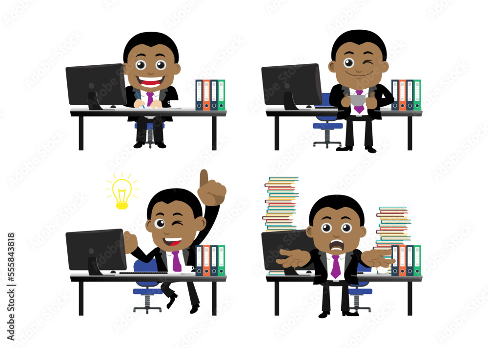 Business people sitting in front of his table Business people sitting in front of his table