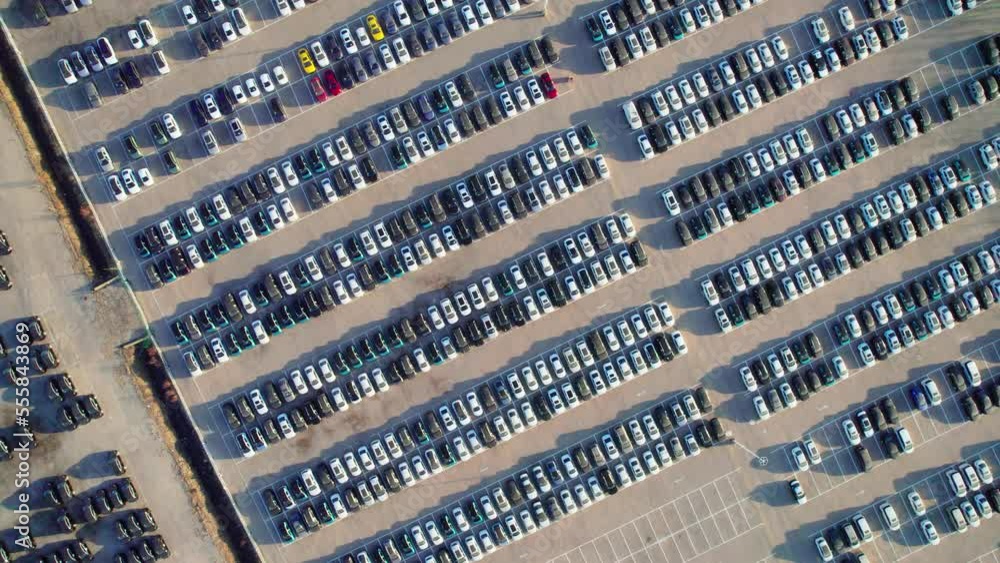 Aerial photo of parking lot in Tianjin Binhai New Area Aerial photo of parking lot in Tianjin Binhai New Area
