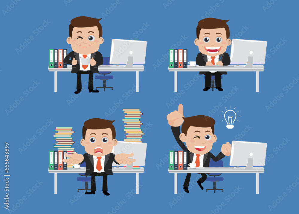 Fototapeta premium Business people sitting in front of his table 