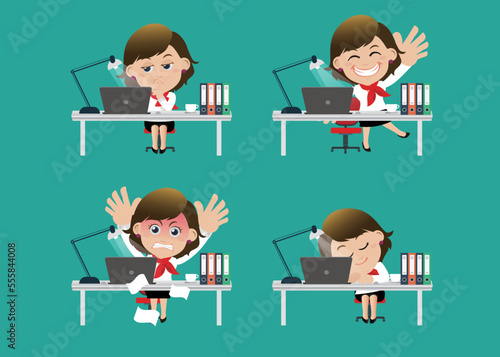 Business people sitting in front of his table 