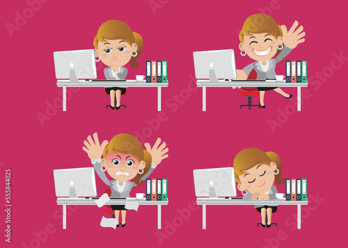 Business people sitting in front of his table 