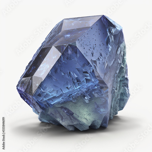 Tanzanite Crystal Pale Blue Stone AI Generated