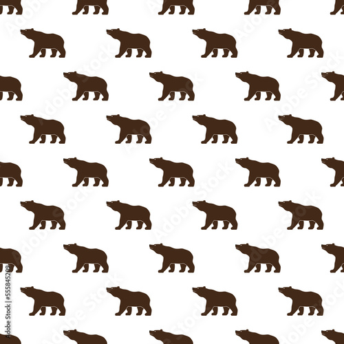 Brown bear seamless pattern for background, texture, packaging, gift wrapping, wallpaper, fabric 