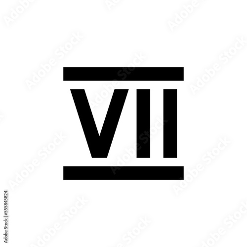 roman numerals ,icon, flat ,style,trendy collection template