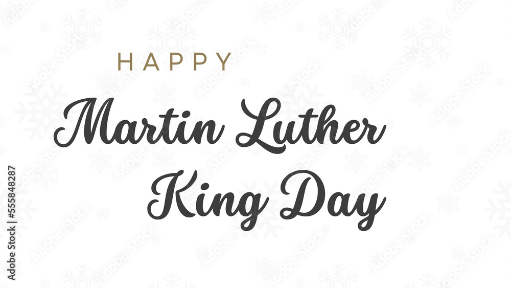 Martin Luther King Day wish image with snow flake background Martin Luther King Day wish image with snow flake background