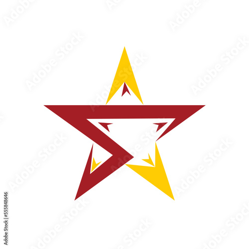 Letter S star logo design
