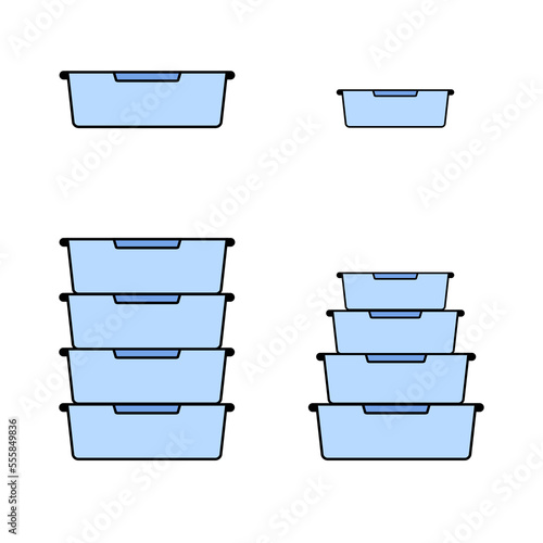 Food containers icon line symbol. Premium quality isolated storage element in trendy style.