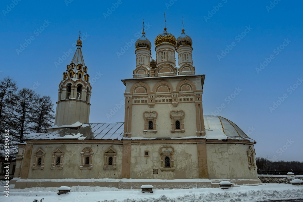 city views in the old part of the city of Ryazan on a winter day
