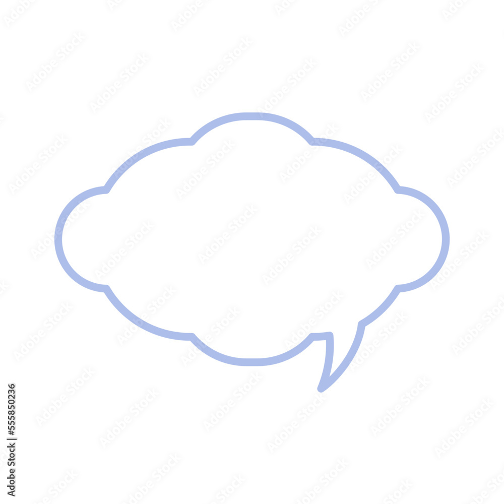 Pastel cloud speech bubble outline stroke Pastel cloud speech bubble outline stroke