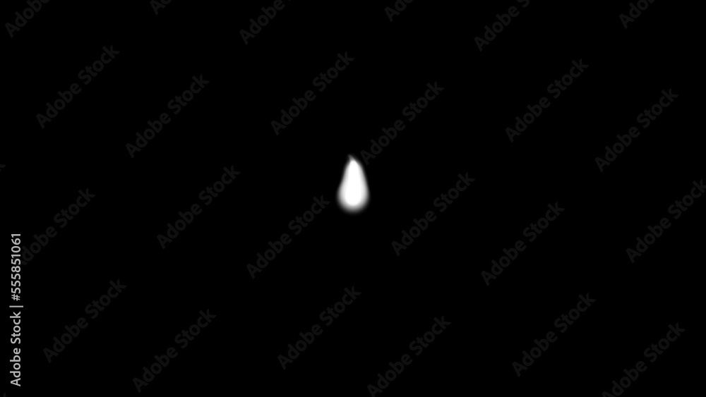 Smoothly flickering white candle flame on black background. Combustion Physics. Minute of silence and remembrance. A symbol of sorrow and memory of the fallen soldiers. 3d render Smoothly flickering white candle flame on black background. Combustion Physics. Minute of silence and remembrance. A symbol of sorrow and memory of the fallen soldiers. 3d render