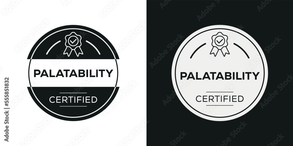 Obraz premium Creative (Palatability) Certified badge, vector illustration.