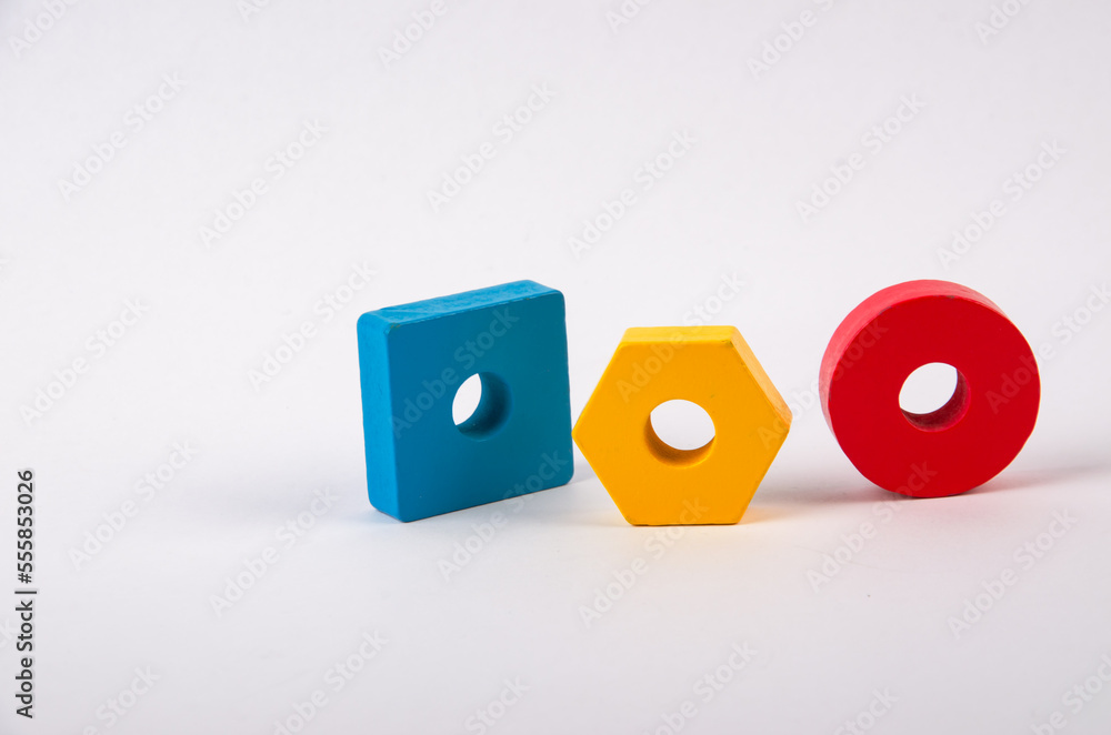 geometric shapes from the toy, three pieces geometric shapes from the toy, three pieces